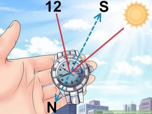 Find north with your watch - from wikihow